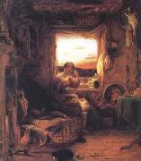 Mulready, William Interior of an English Cottage (mk25) Sweden oil painting artist